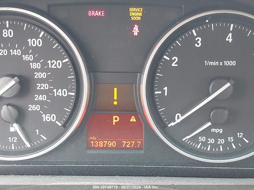 2011 BMW 328I I VIN: WBAPH7C53BE681605 Lot: 39749719