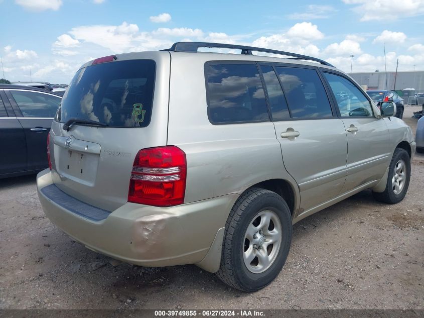 2001 Toyota Highlander V6 VIN: JTEGF21A110009173 Lot: 39749855