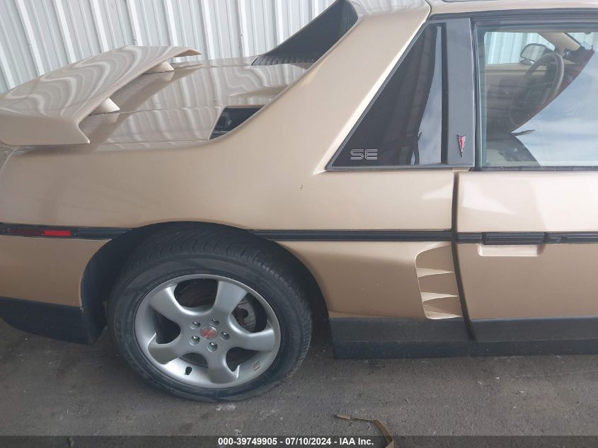 1986 Pontiac Fiero Se VIN: 1G2PF3795GP202258 Lot: 39749905