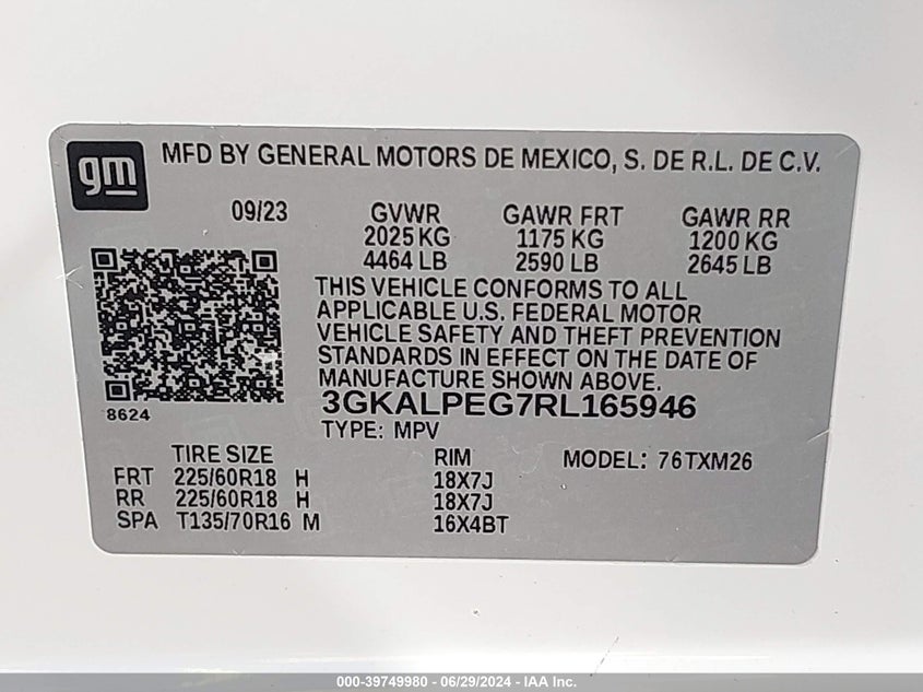 2024 GMC TERRAIN SLT - 3GKALPEG7RL165946