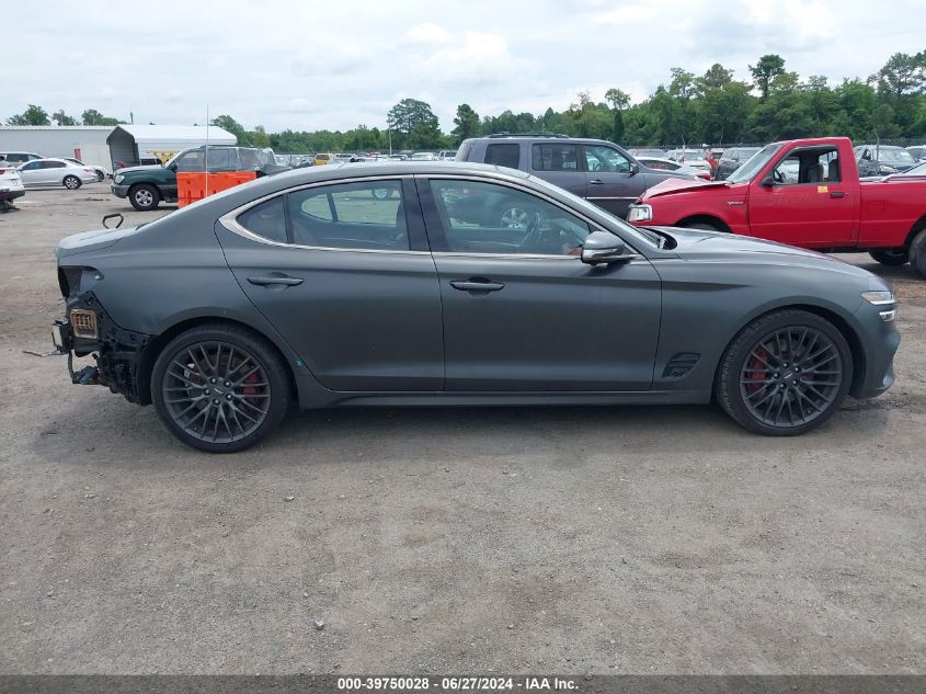 2022 Genesis G70 3.3T Awd Launch Edition VIN: KMTG14TE9NU082273 Lot: 39750028