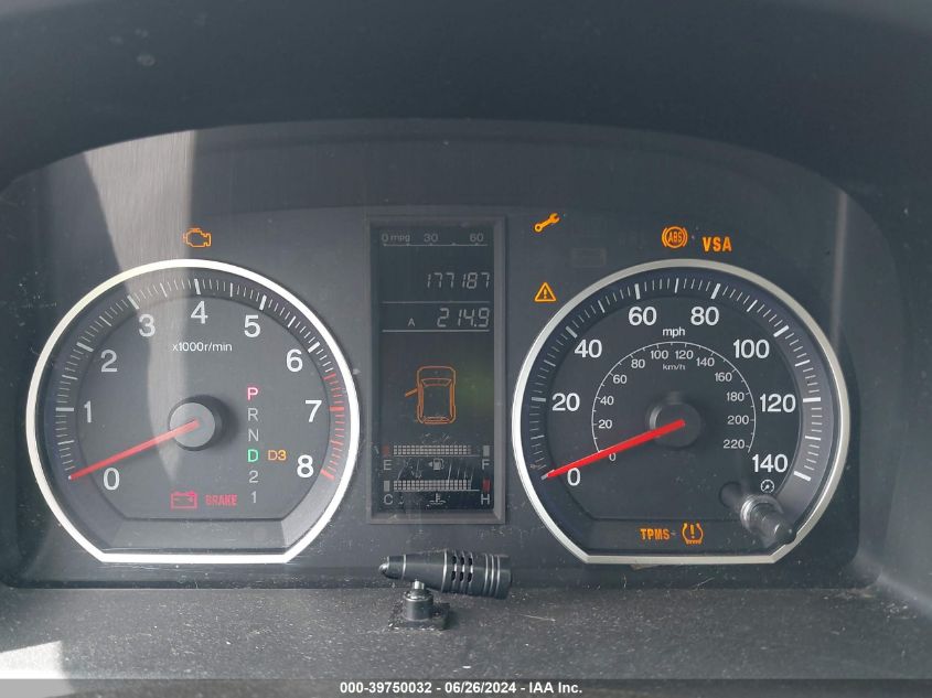 2009 Honda Cr-V Lx VIN: 5J6RE38369L034829 Lot: 39750032