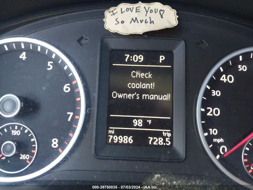 2013 Volkswagen Tiguan S/Se/Sel VIN: WVGAV3AX1DW604495 Lot: 39750035