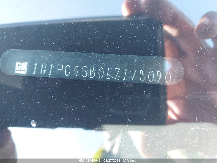 2014 Chevrolet Cruze 1Lt Auto VIN: 1G1PC5SB0E7173090 Lot: 39750043