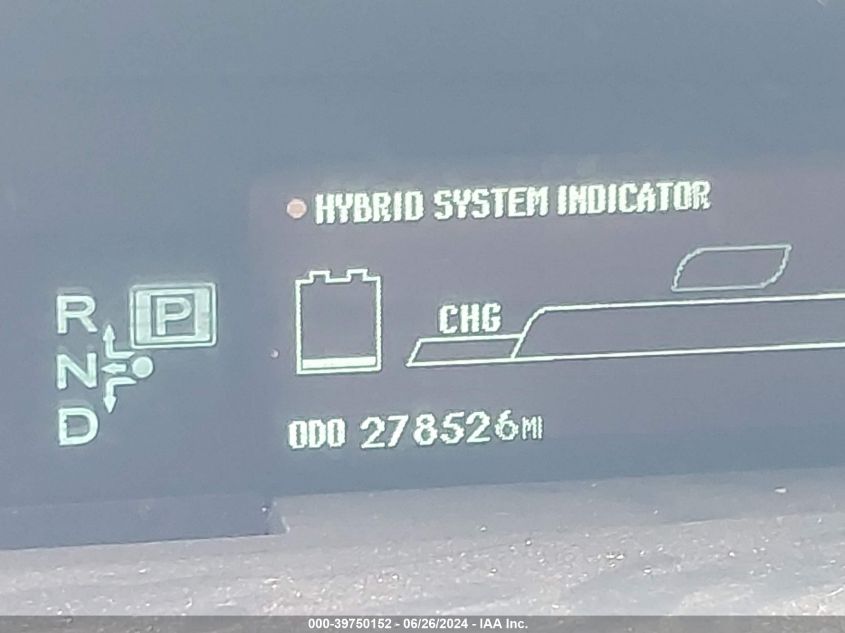 2011 Toyota Prius Two VIN: JTDKN3DU1B0286775 Lot: 39750152