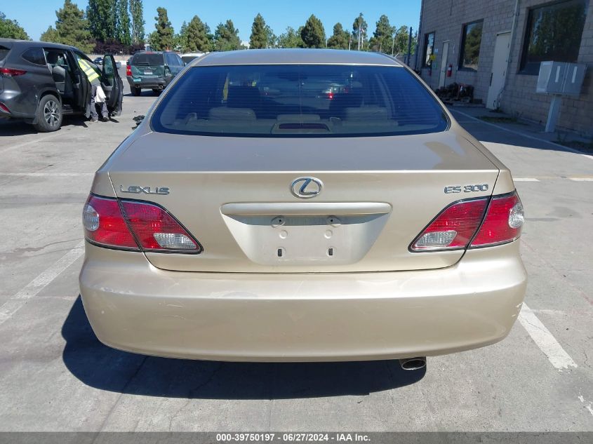 2003 Lexus Es 300 VIN: JTHBF30G036005365 Lot: 39750197
