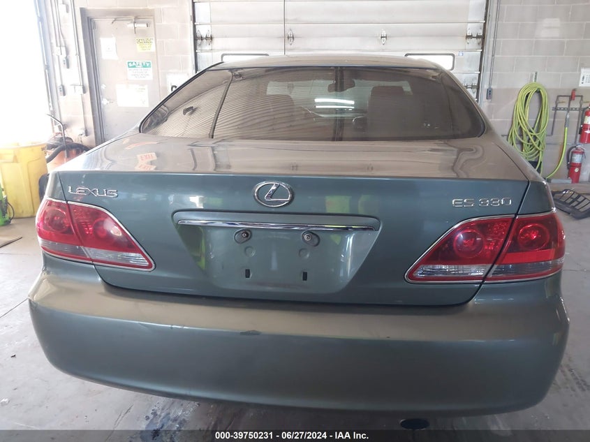 2006 Lexus Es 330 330 VIN: JTHBA30G065162239 Lot: 39750231