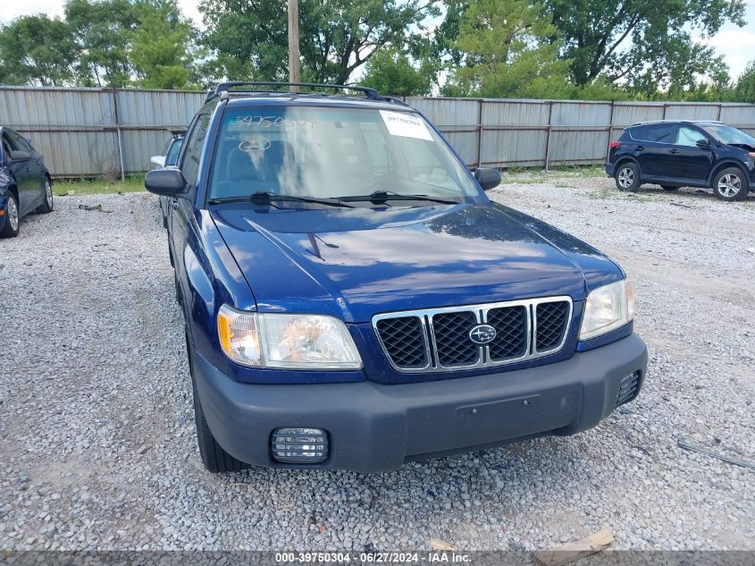 2002 Subaru Forester L VIN: JF1SF63592H725530 Lot: 39750304