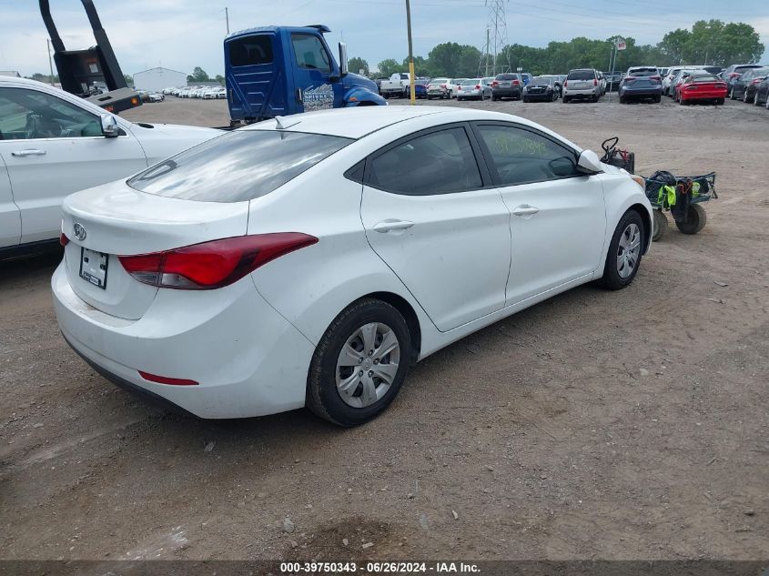 2016 HYUNDAI ELANTRA SE - 5NPDH4AE9GH729476