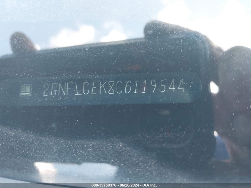 2012 Chevrolet Equinox Ls VIN: 2GNFLCEK8C6119544 Lot: 39750376