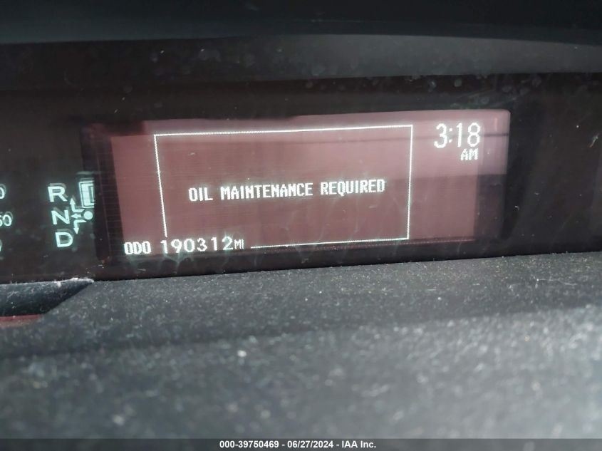 2011 Toyota Prius Two VIN: JTDKN3DU7B1479233 Lot: 39750469