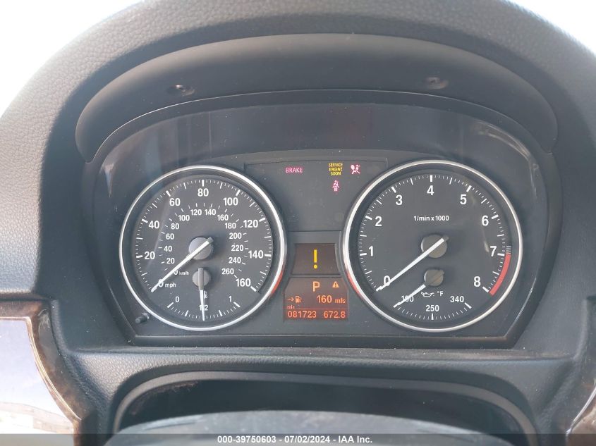 2007 BMW 335I VIN: WBAWL73537PX49438 Lot: 39750603