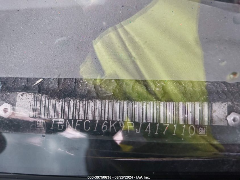 1993 Chevrolet Suburban C1500 VIN: 1GNEC16K9PJ417110 Lot: 39750635