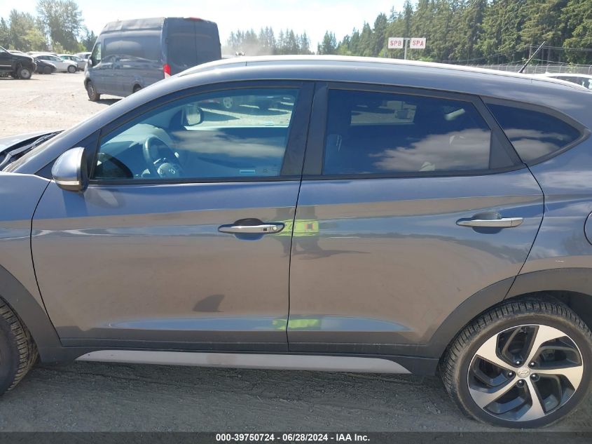 2017 Hyundai Tucson Sport VIN: KM8J3CA28HU455515 Lot: 39750724