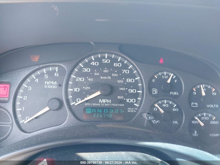 2002 Chevrolet Tahoe Ls VIN: 1GNEC13Z52R133209 Lot: 39750739