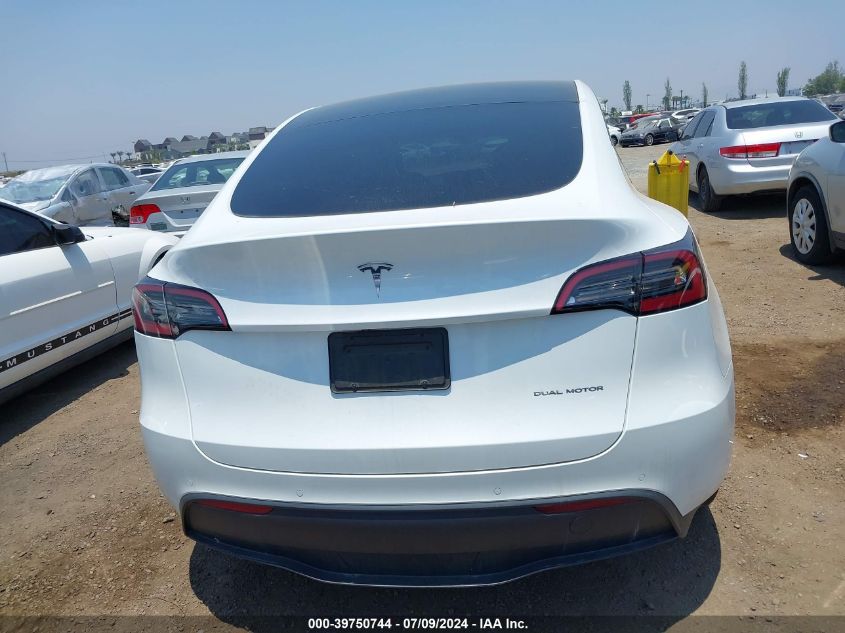 2021 Tesla Model Y Long Range Dual Motor All-Wheel Drive VIN: 5YJYGAEE8MF300644 Lot: 39750744