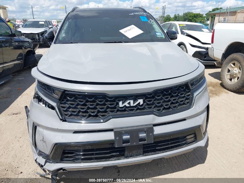 2022 Kia Sorento Sx VIN: 5XYRK4LF0NG127423 Lot: 39750777