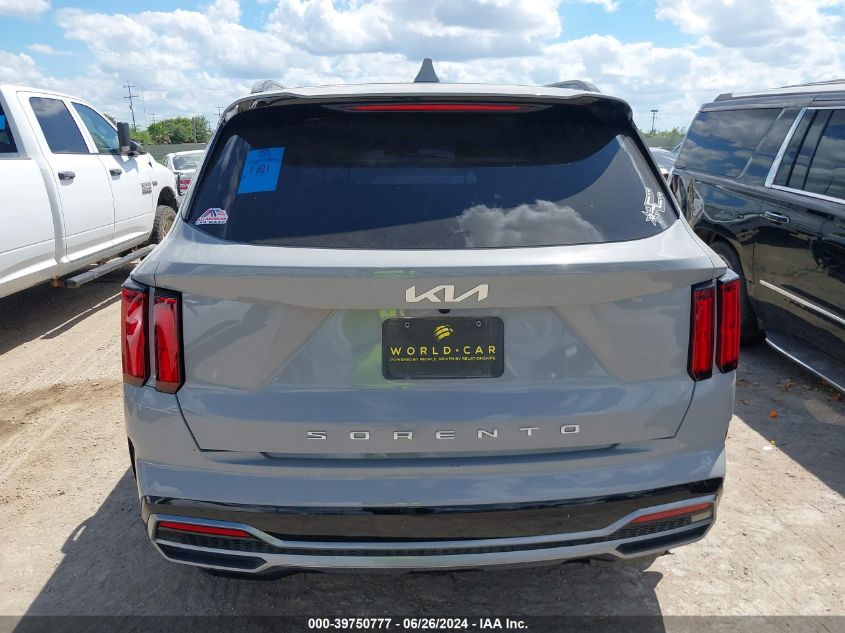 2022 Kia Sorento Sx VIN: 5XYRK4LF0NG127423 Lot: 39750777