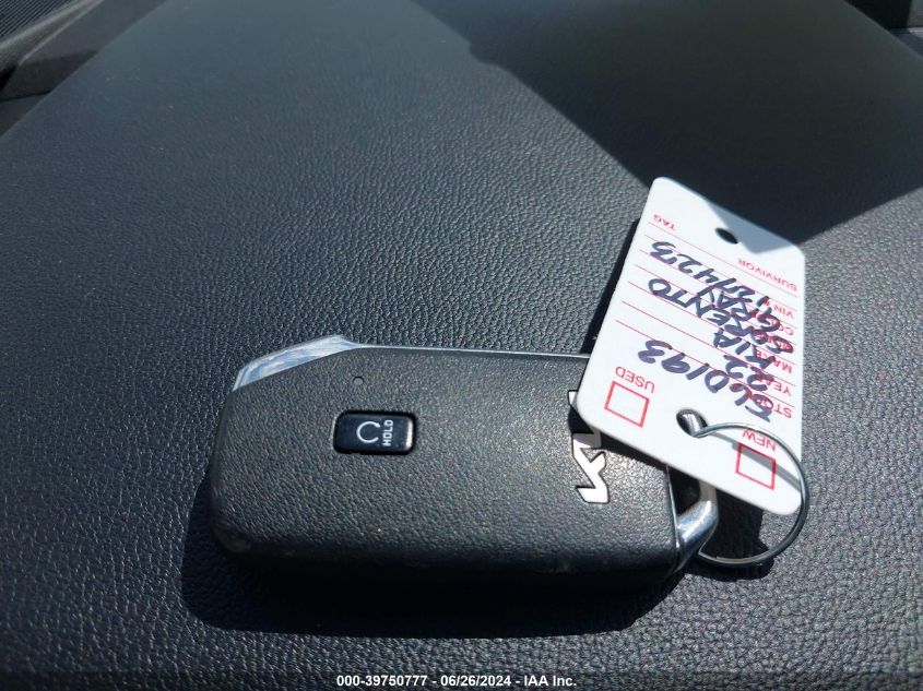 2022 Kia Sorento Sx VIN: 5XYRK4LF0NG127423 Lot: 39750777