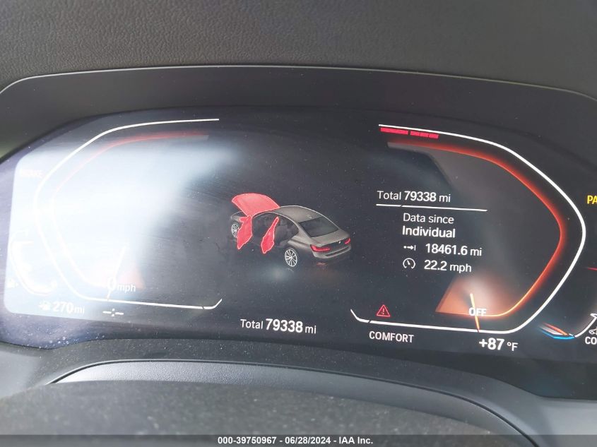 2020 BMW 330I VIN: 3MW5R1J0XL8B24624 Lot: 39750967