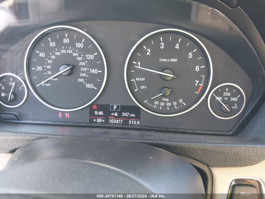 2012 BMW 328 I VIN: WBA3A5C51CF344563 Lot: 39751140