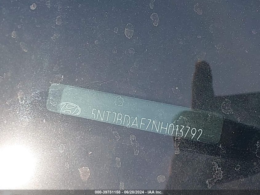 2022 HYUNDAI SANTA CRUZ SEL - 5NTJBDAE7NH013792