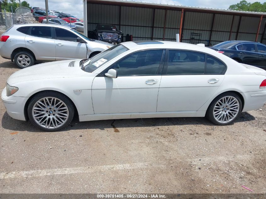 2008 BMW 750Li VIN: WBAHN83598DT87627 Lot: 39751405