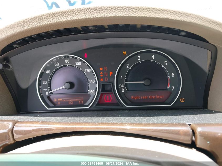 2008 BMW 750Li VIN: WBAHN83598DT87627 Lot: 39751405