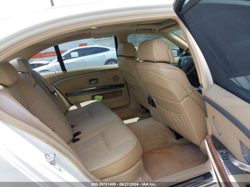 2008 BMW 750Li VIN: WBAHN83598DT87627 Lot: 39751405