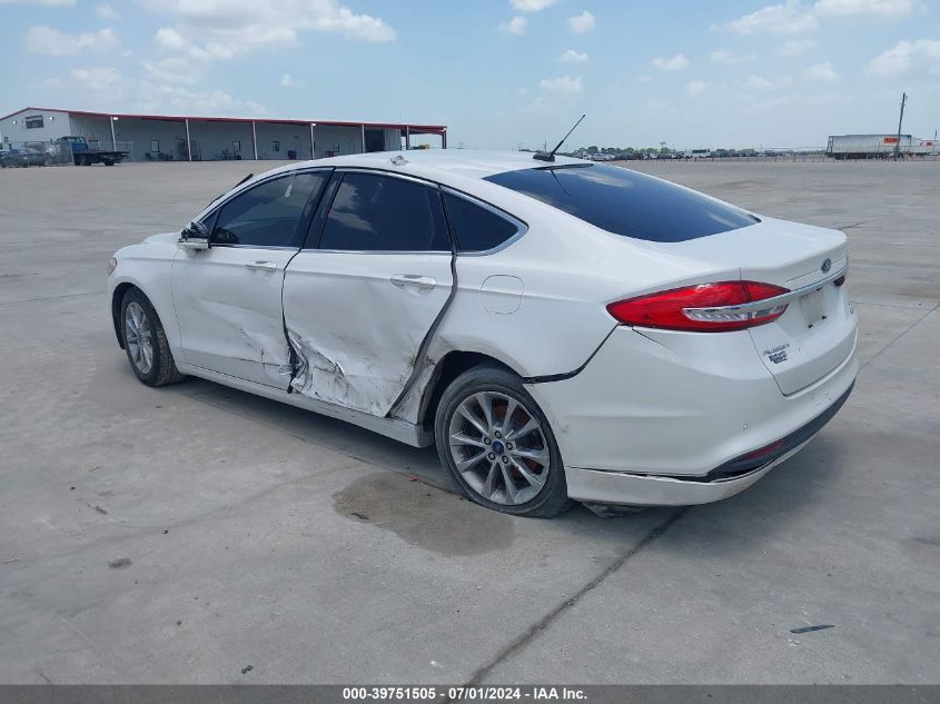 2017 Ford Fusion Se VIN: 3FA6P0HD7HR140626 Lot: 39751505