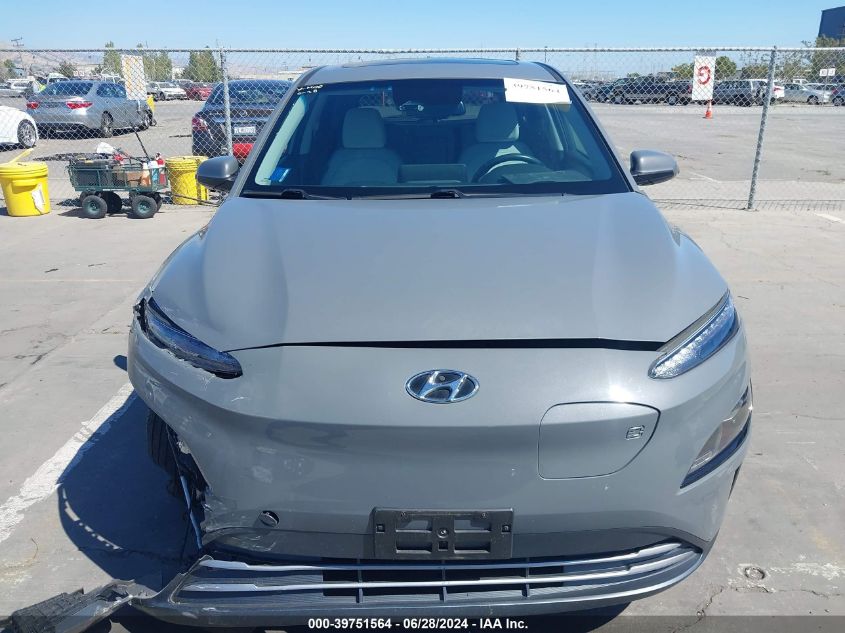 2022 Hyundai Kona Electric Sel VIN: KM8K33AG8NU138216 Lot: 39751564