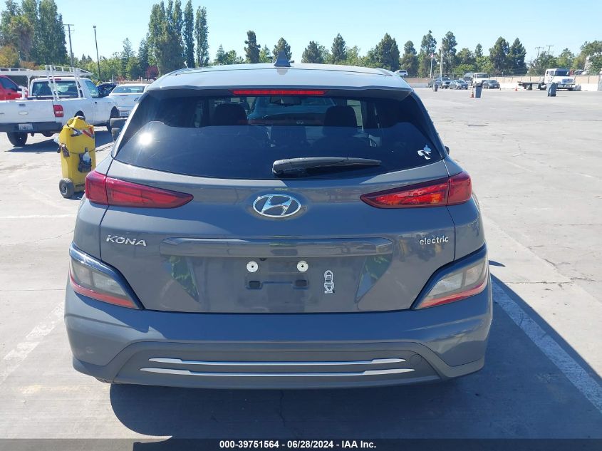 2022 Hyundai Kona Electric Sel VIN: KM8K33AG8NU138216 Lot: 39751564