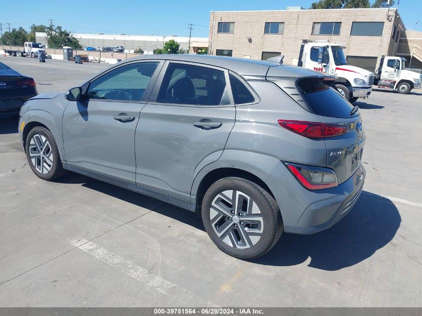 2022 Hyundai Kona Electric Sel VIN: KM8K33AG8NU138216 Lot: 39751564