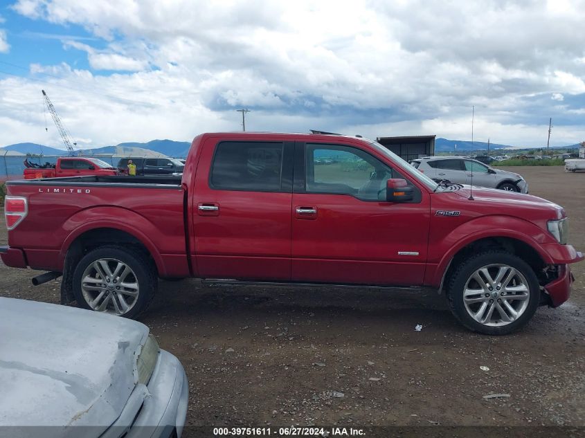 2013 Ford F-150 Limited VIN: 1FTFW1ET8DFA19996 Lot: 39751611