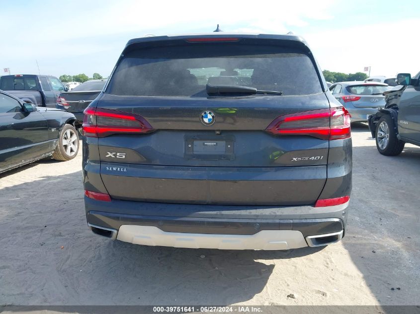 2022 BMW X5 xDrive40I VIN: 5UXCR6C03N9M10780 Lot: 39751641