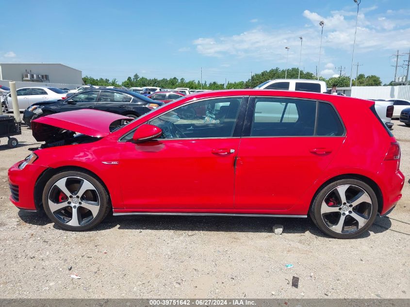 2015 Volkswagen Golf Gti 2.0T S 4-Door VIN: 3VW5T7AU8FM007000 Lot: 39751642