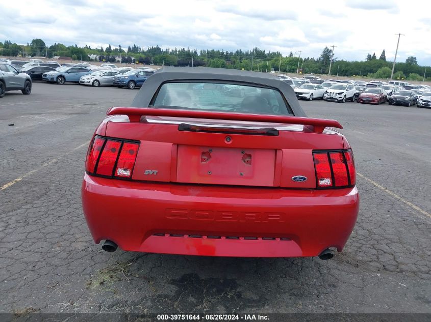 2001 Ford Mustang Cobra VIN: 1FAFP46V81F251093 Lot: 39751644