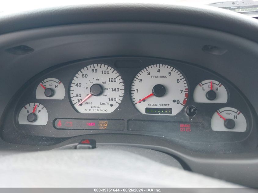 2001 Ford Mustang Cobra VIN: 1FAFP46V81F251093 Lot: 39751644