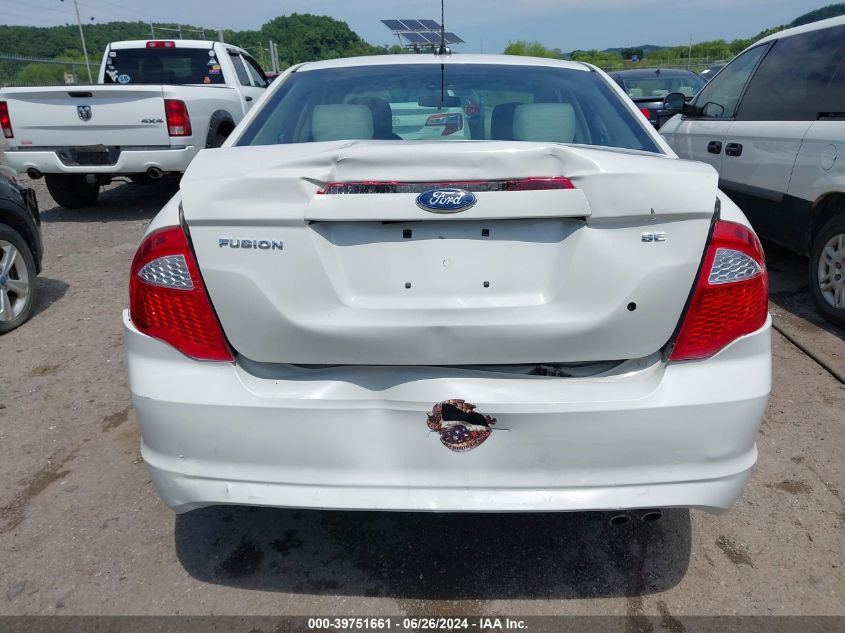 2012 Ford Fusion Se VIN: 3FAHP0HA6CR117409 Lot: 39751661