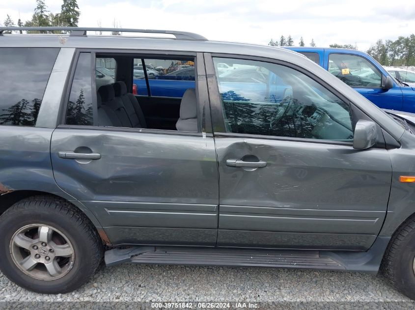 2007 Honda Pilot Ex VIN: 2HKYF18497H506843 Lot: 39751842