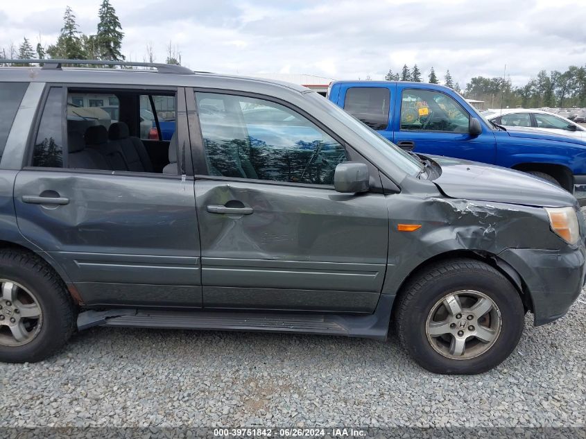 2007 Honda Pilot Ex VIN: 2HKYF18497H506843 Lot: 39751842