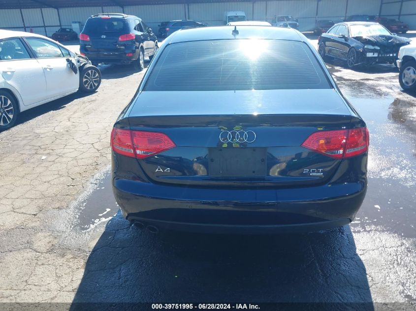 2011 Audi A4 2.0T Premium VIN: WAUFFAFL0BN047483 Lot: 39751995