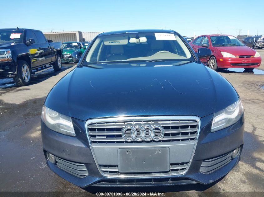 2011 Audi A4 2.0T Premium VIN: WAUFFAFL0BN047483 Lot: 39751995