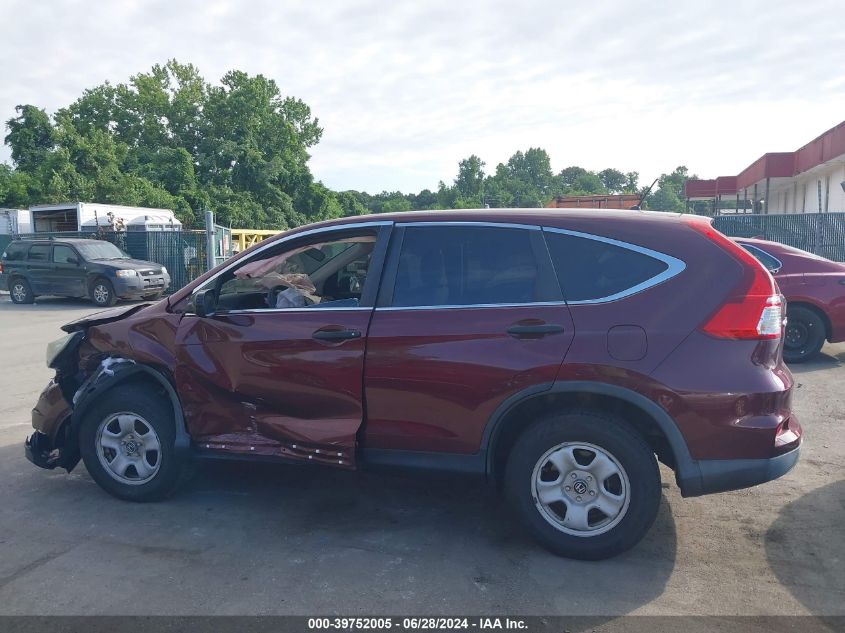 2015 Honda Cr-V Lx VIN: 2HKRM3H33FH548355 Lot: 39752005