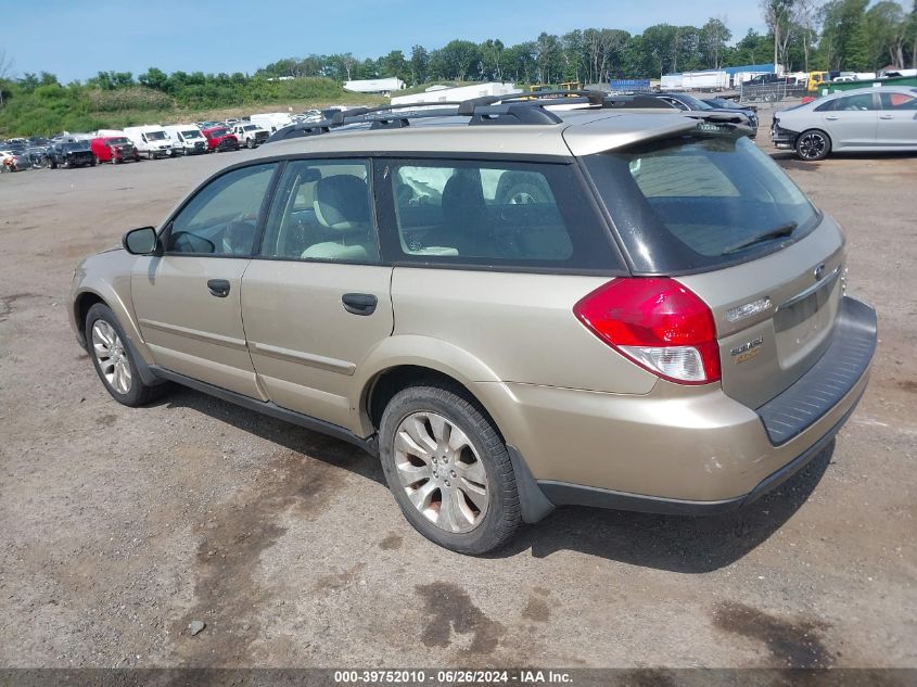 2008 Subaru Outback 2.5I/2.5I L.l. Bean Edition VIN: 4S4BP61C287332343 Lot: 39752010