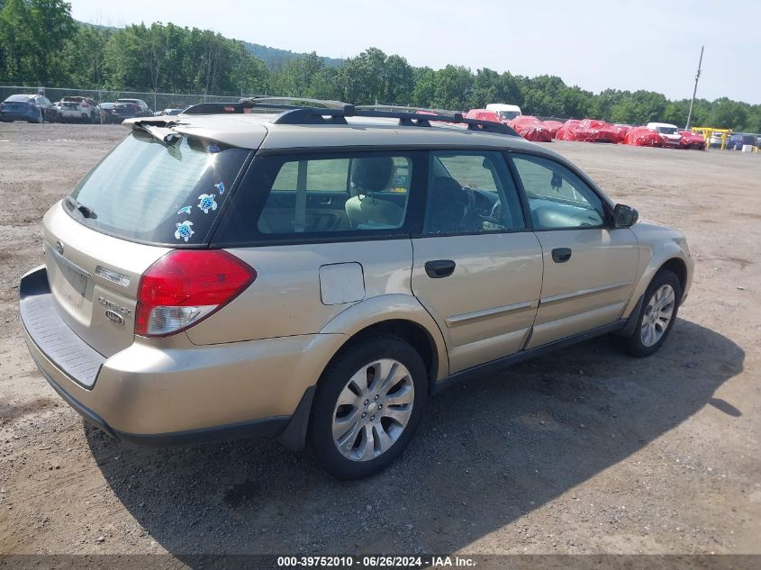 2008 Subaru Outback 2.5I/2.5I L.l. Bean Edition VIN: 4S4BP61C287332343 Lot: 39752010