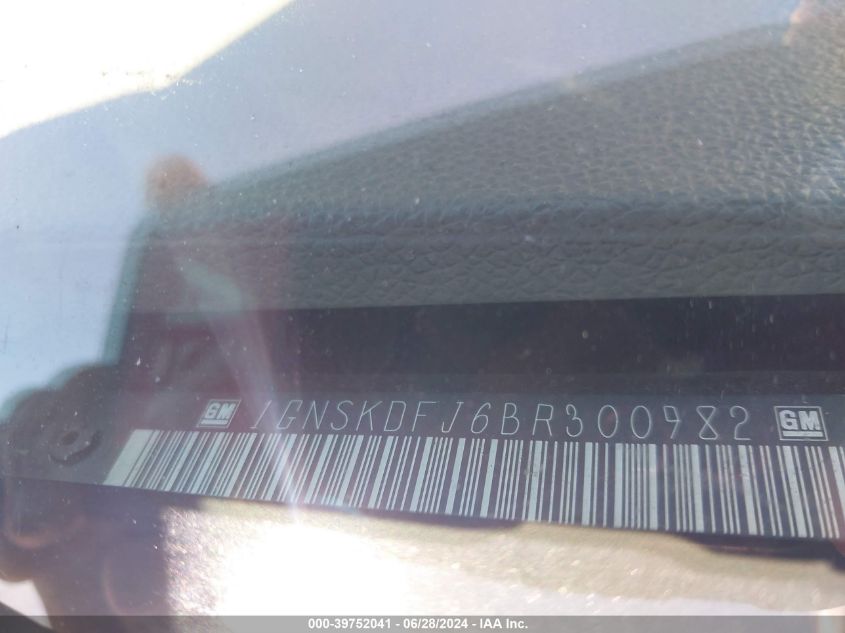 2011 Chevrolet Tahoe Hybrid VIN: 1GNSKDFJ6BR300982 Lot: 39752041