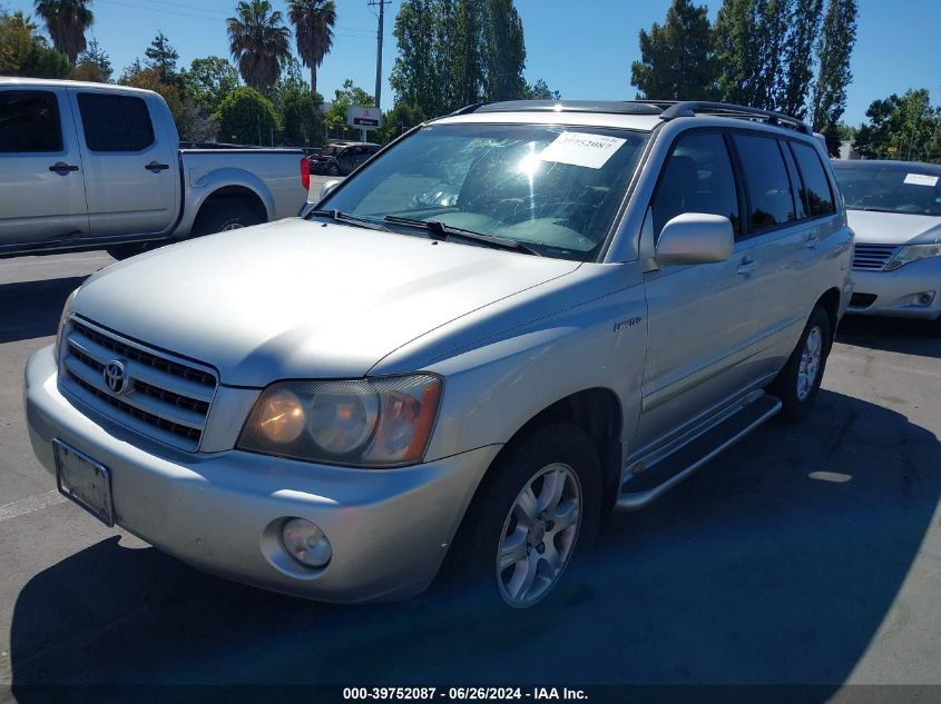 2002 Toyota Highlander Limited V6 VIN: JTEGF21A620068916 Lot: 39752087