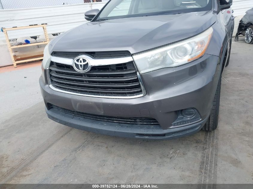 2016 Toyota Highlander Le V6 VIN: 5TDZKRFH0GS178128 Lot: 39752124