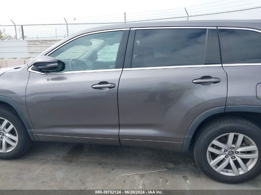 2016 Toyota Highlander Le V6 VIN: 5TDZKRFH0GS178128 Lot: 39752124